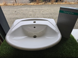 Wastafel Met Hansgrohe Mengkraan Villeroy & Bosch, 7122 60 01, wit